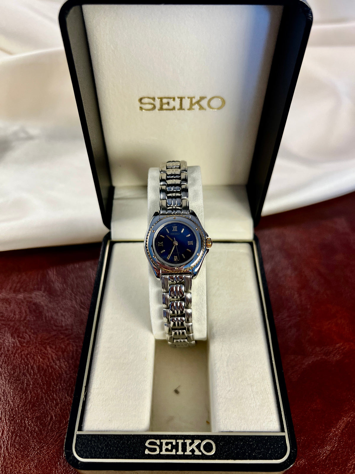 Seiko Lucent Casual Women's Watch with Striking Blue Dial - With Box