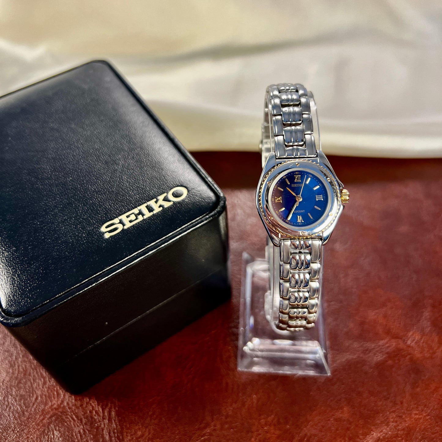 Seiko Lucent Casual Women's Watch with Striking Blue Dial - With Box