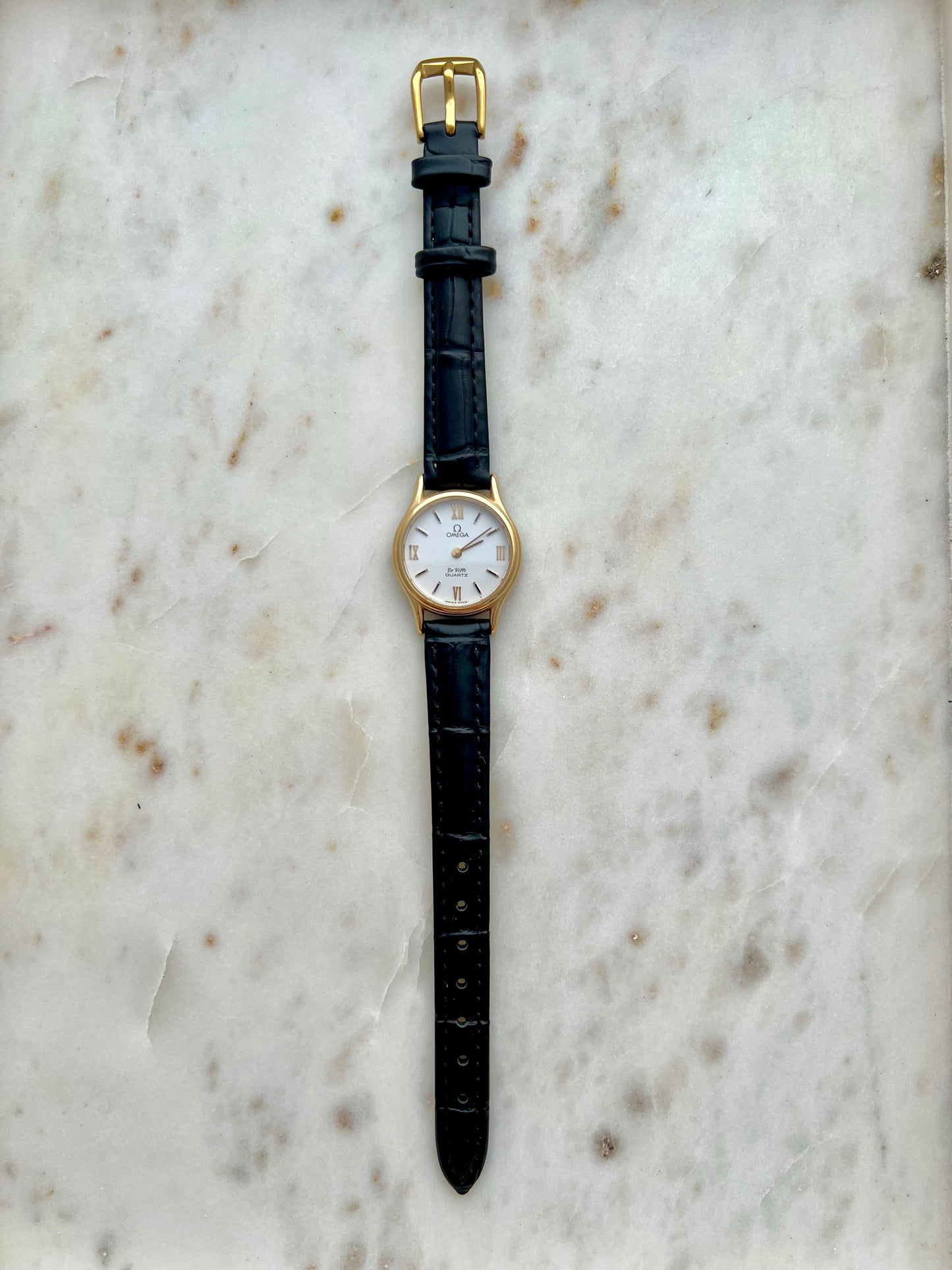 Omega De Ville Classic Gold Women’s Watch with Roman Numerals