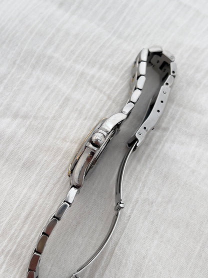 Tissot PR100 Ladies Two Tone Bracelet Watch with Texturized Peach Dial