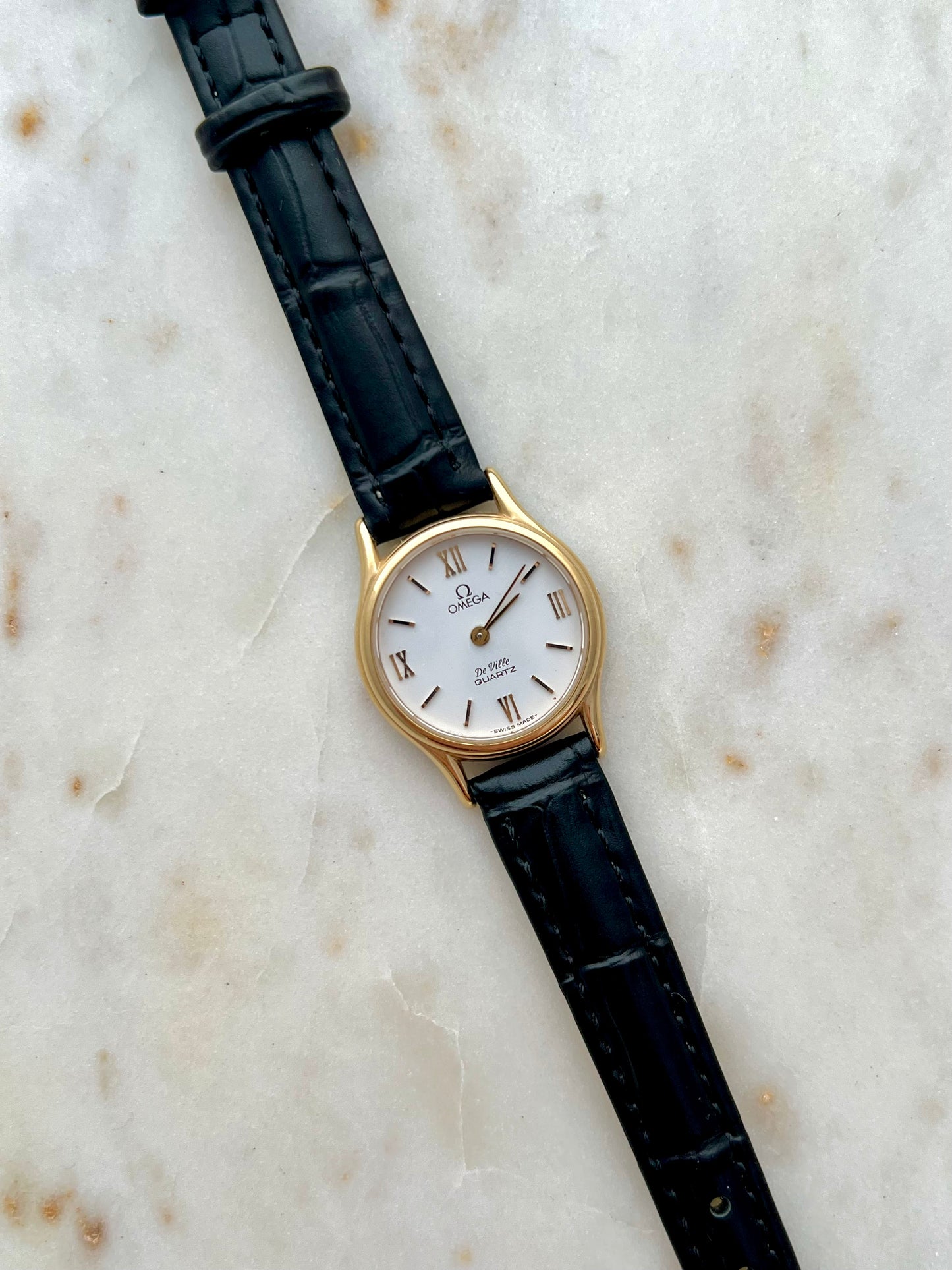 Omega De Ville Classic Gold Women’s Watch with Roman Numerals