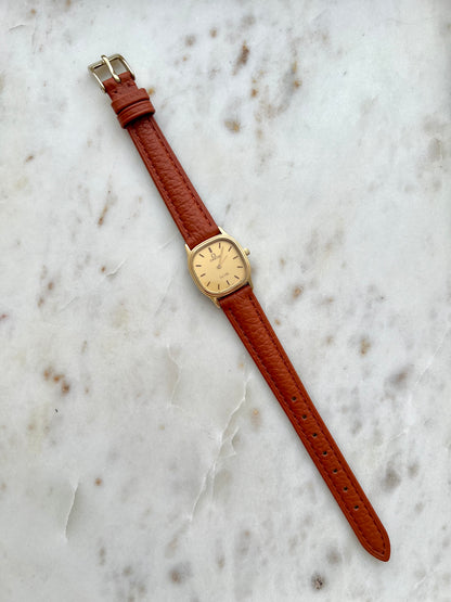 Omega De Ville Gold Tone Cushioned Square Women's Watch