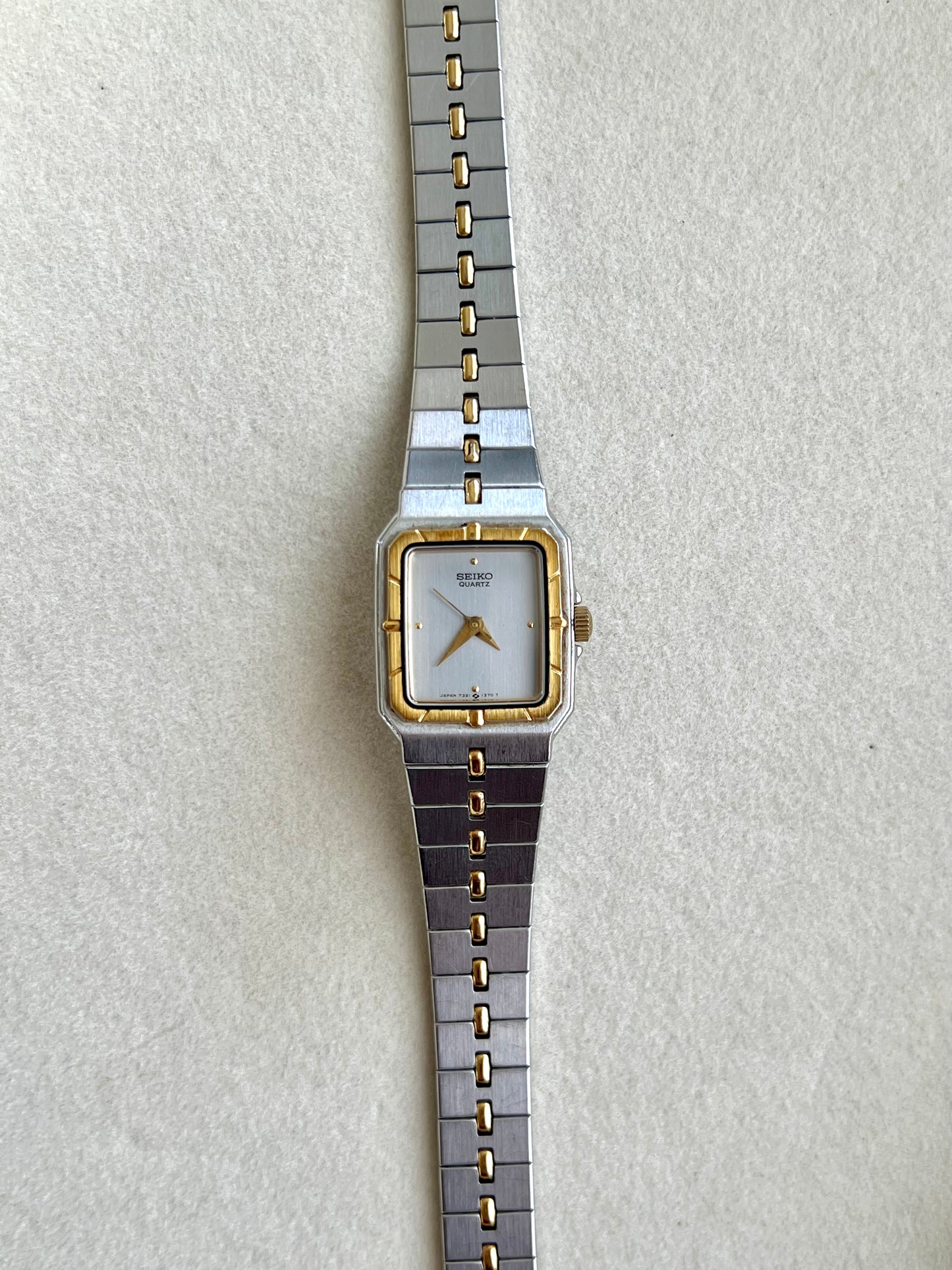 Seiko Two Tone Square Bracelet Watch