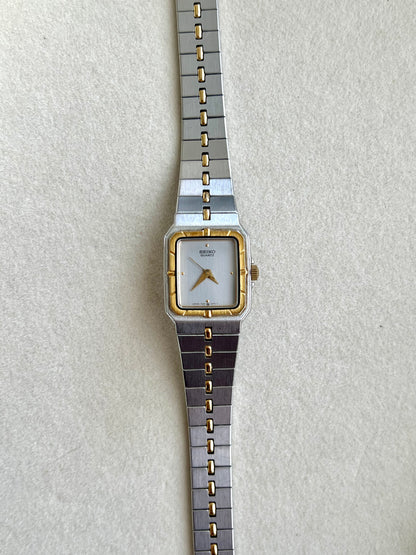 Seiko Two Tone Square Bracelet Watch