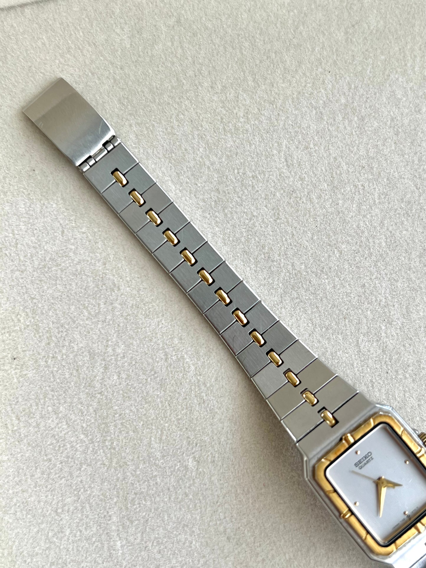 Seiko Two Tone Square Bracelet Watch