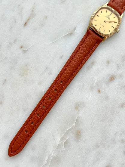 Omega De Ville Gold Tone Cushioned Square Women's Watch