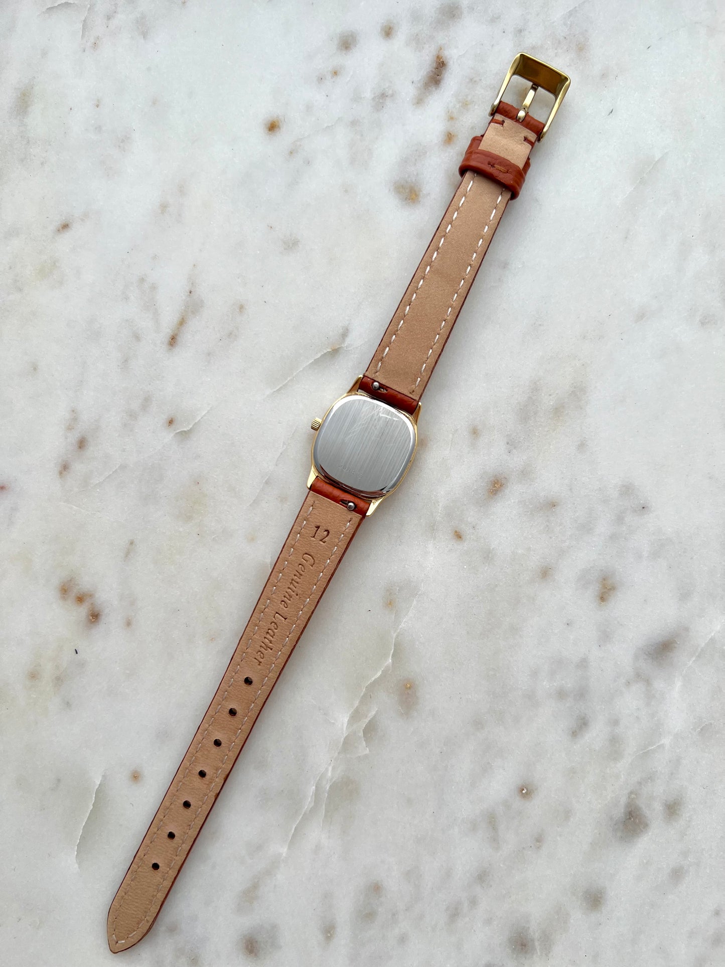 Omega De Ville Gold Tone Cushioned Square Women's Watch