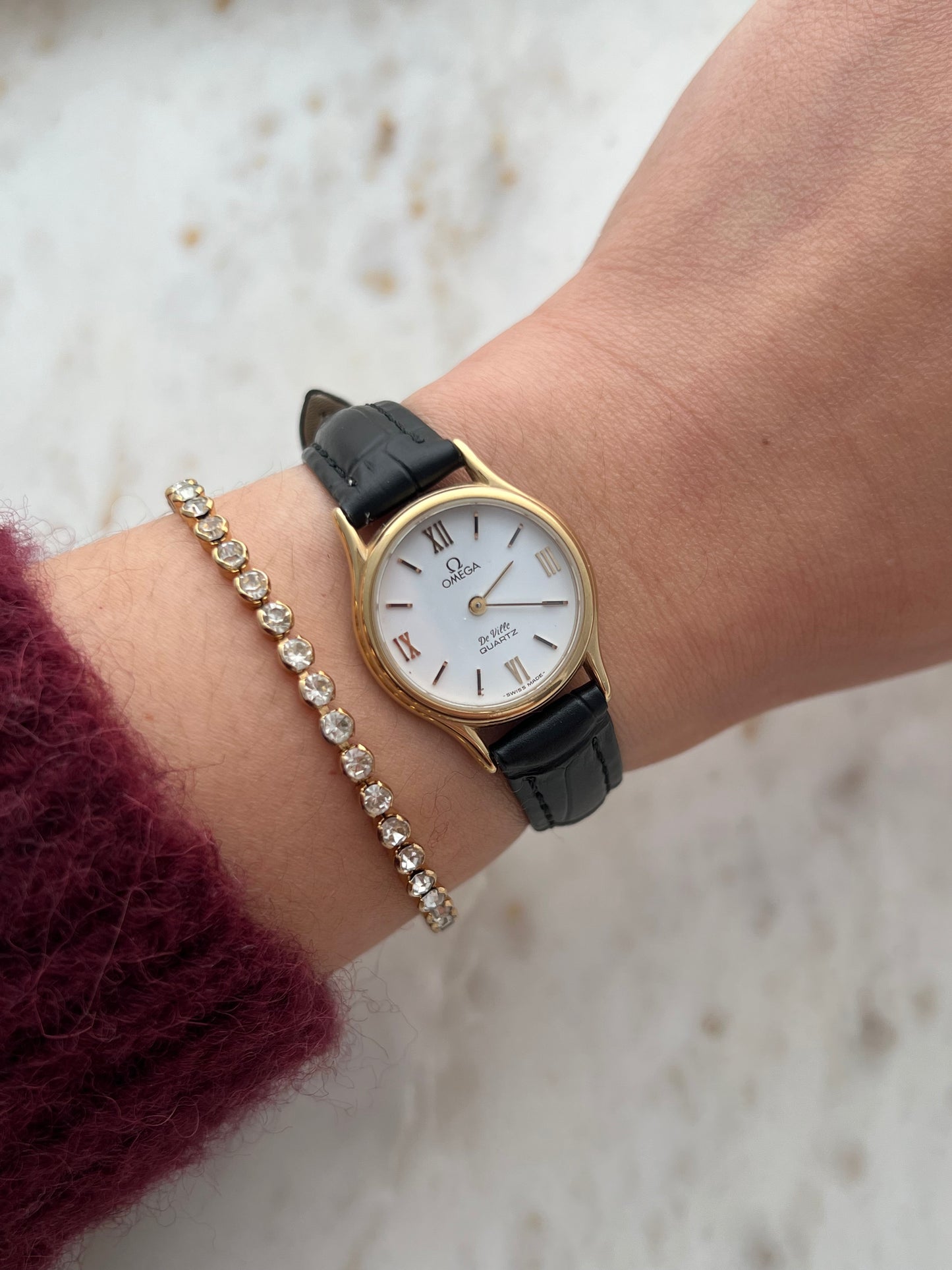 Omega De Ville Classic Gold Women’s Watch with Roman Numerals