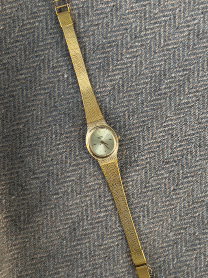 Seiko Oval Gold-Toned Woman's Watch