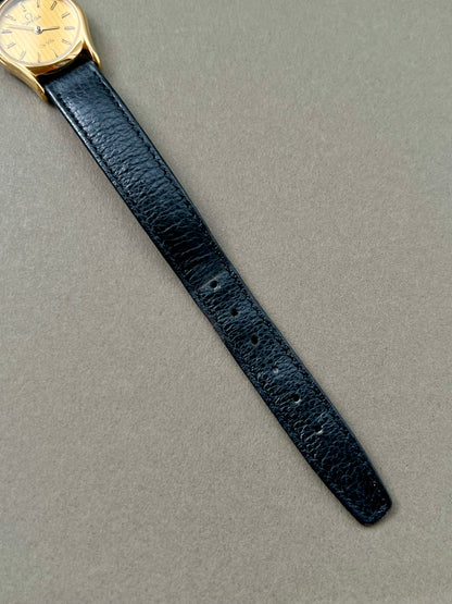 Omega De Ville Ladies Gold Watch with Champagne Textured Dial