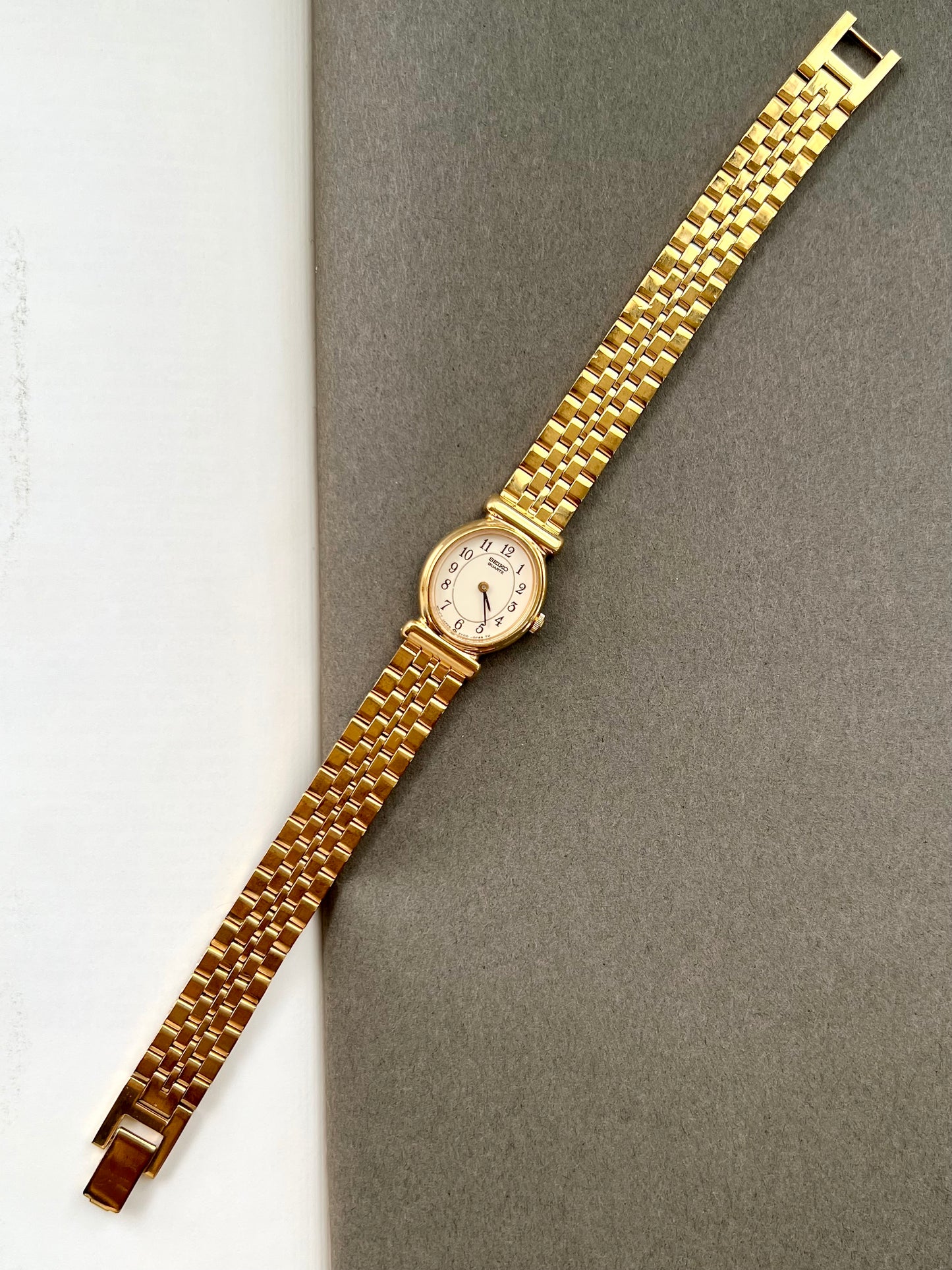 Seiko Ladies Gold Bracelet Watch with Ivory Dial