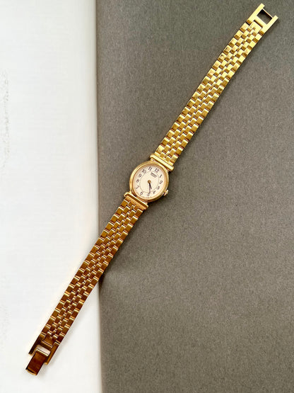 Seiko Ladies Gold Bracelet Watch with Ivory Dial