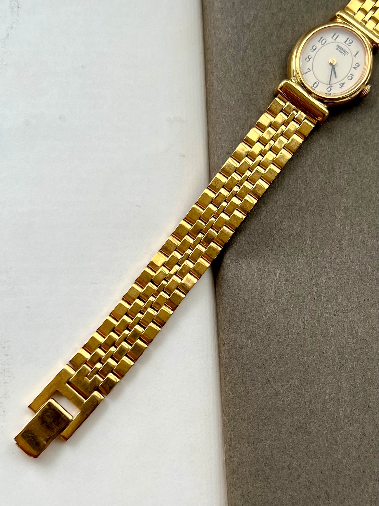 Seiko Ladies Gold Bracelet Watch with Ivory Dial