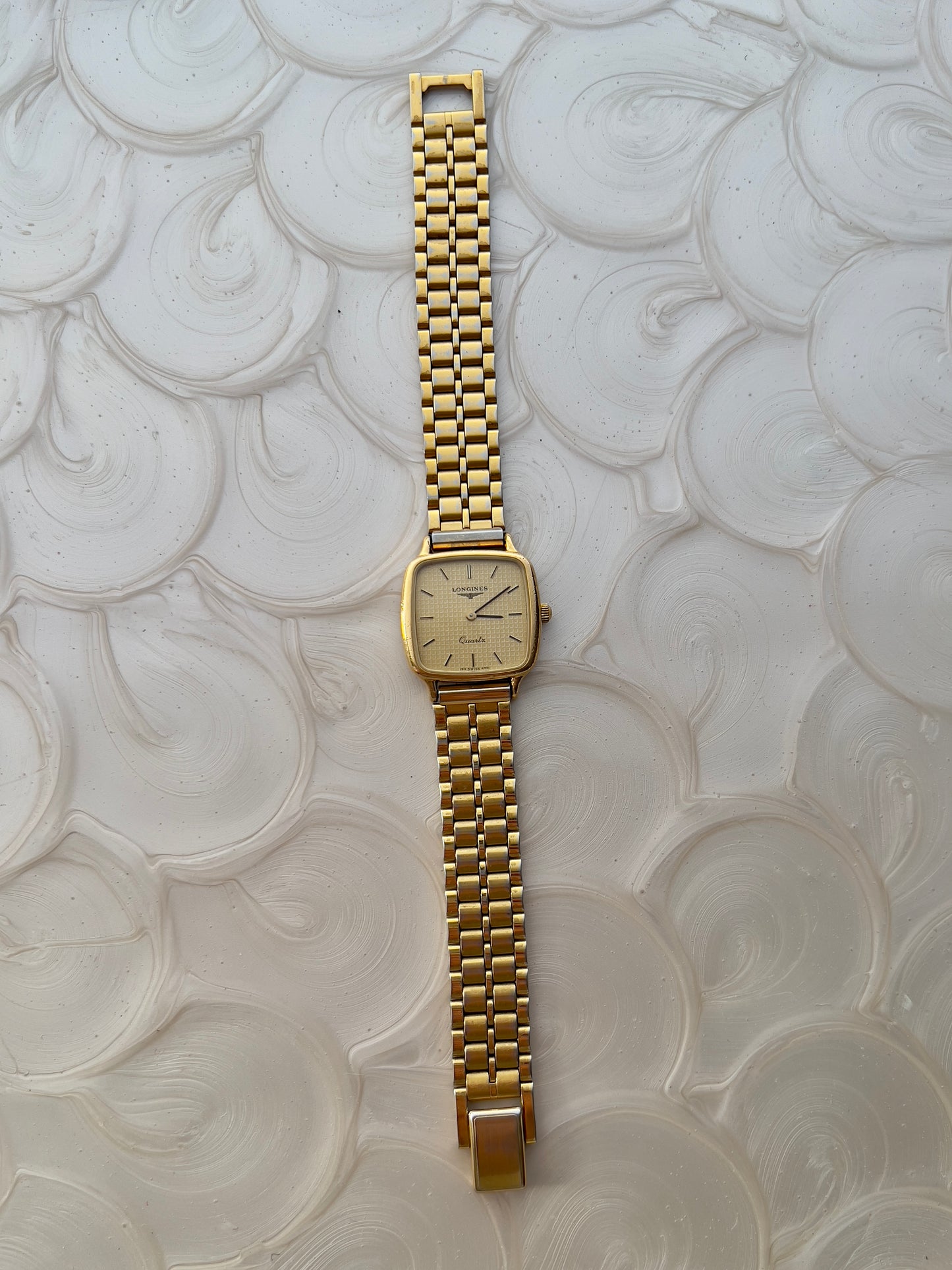 Longines Waffle Dial Square Woman's Watch