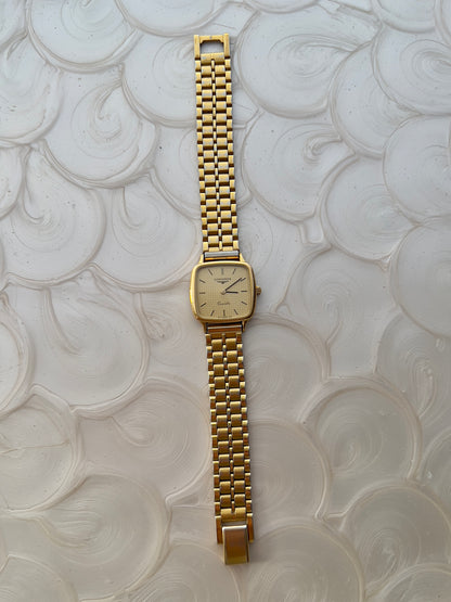 Longines Waffle Dial Square Woman's Watch