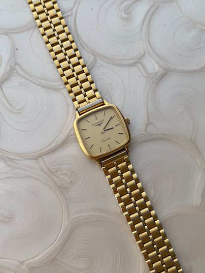 Longines Waffle Dial Square Woman's Watch