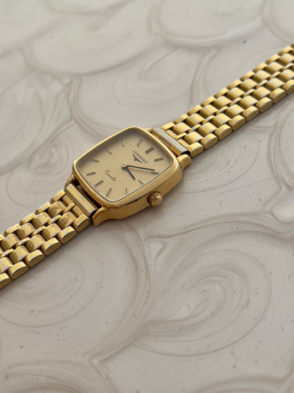 Longines Waffle Dial Square Woman's Watch