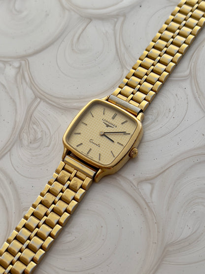 Longines Waffle Dial Square Woman's Watch