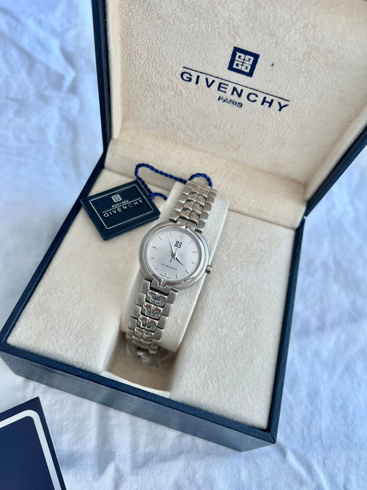 Givenchy Sculpted Round Women’s Watch with Silver Dial