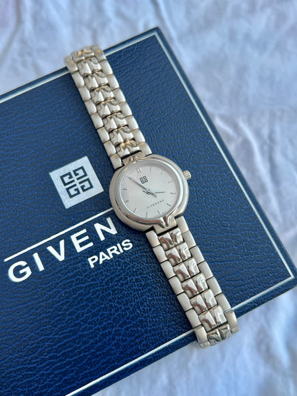 Givenchy Sculpted Round Women’s Watch with Silver Dial
