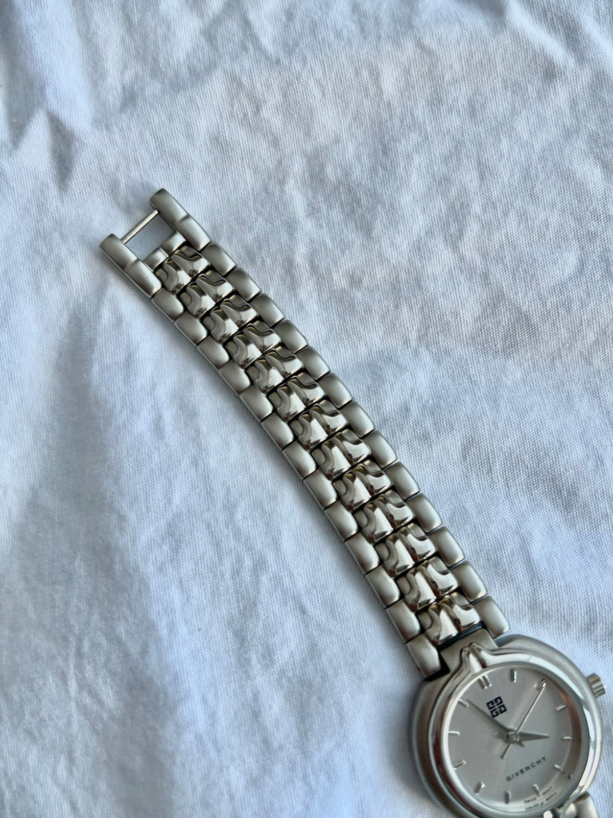 Givenchy Sculpted Round Women’s Watch with Silver Dial