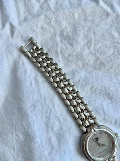 Givenchy Sculpted Round Women’s Watch with Silver Dial