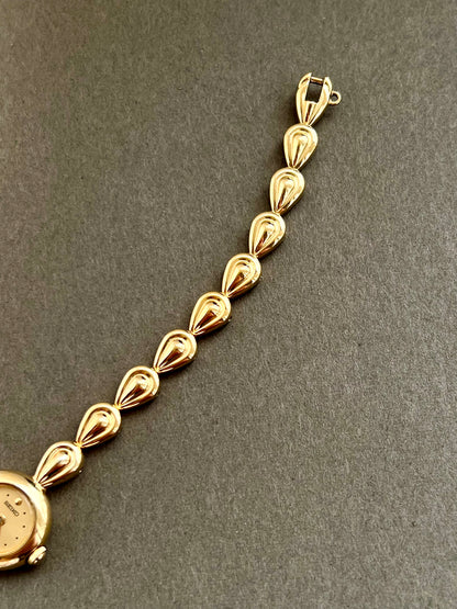 Seiko Ladies Gold Teardrop Bracelet Watch with Champagne Dial