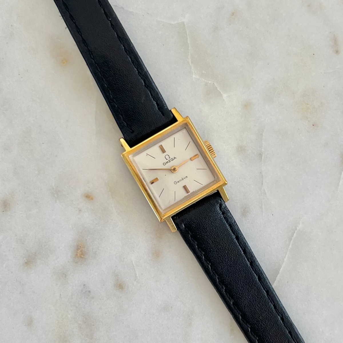 Omega Geneve Square Gold Tone Women’s Watch