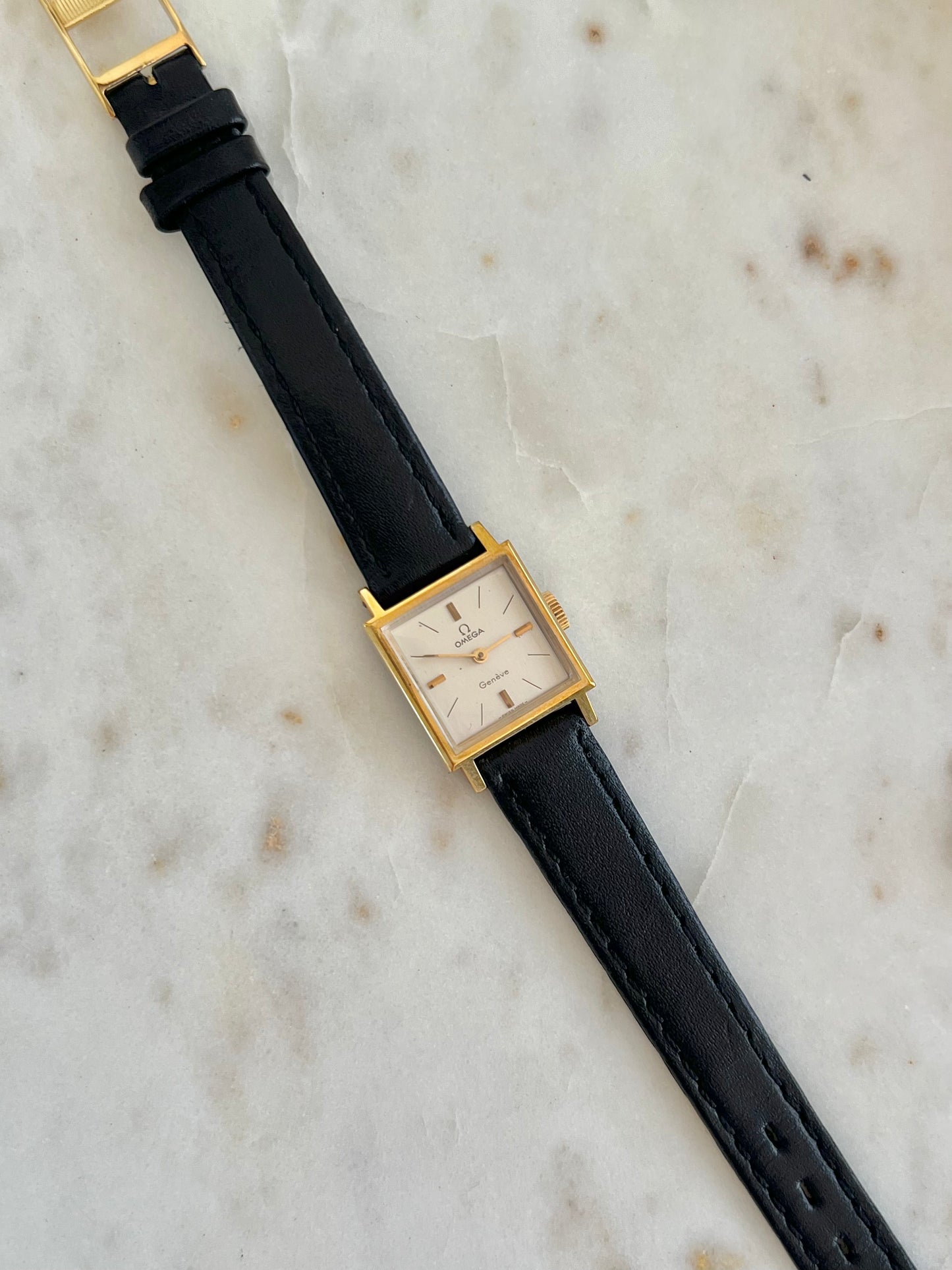 Omega Geneve Square Gold Tone Women’s Watch
