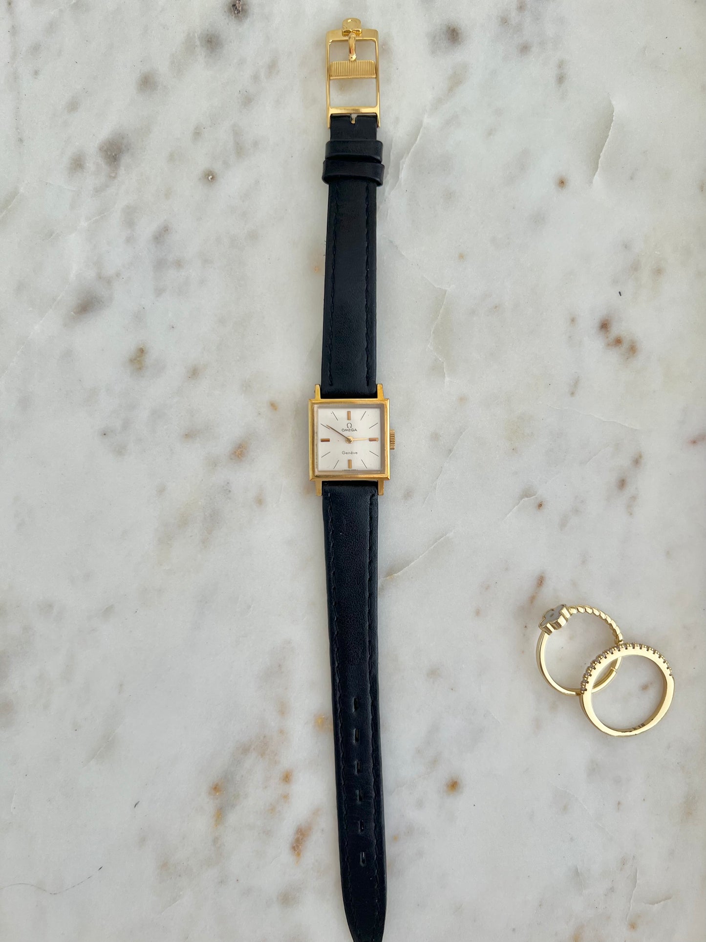 Omega Geneve Square Gold Tone Women’s Watch