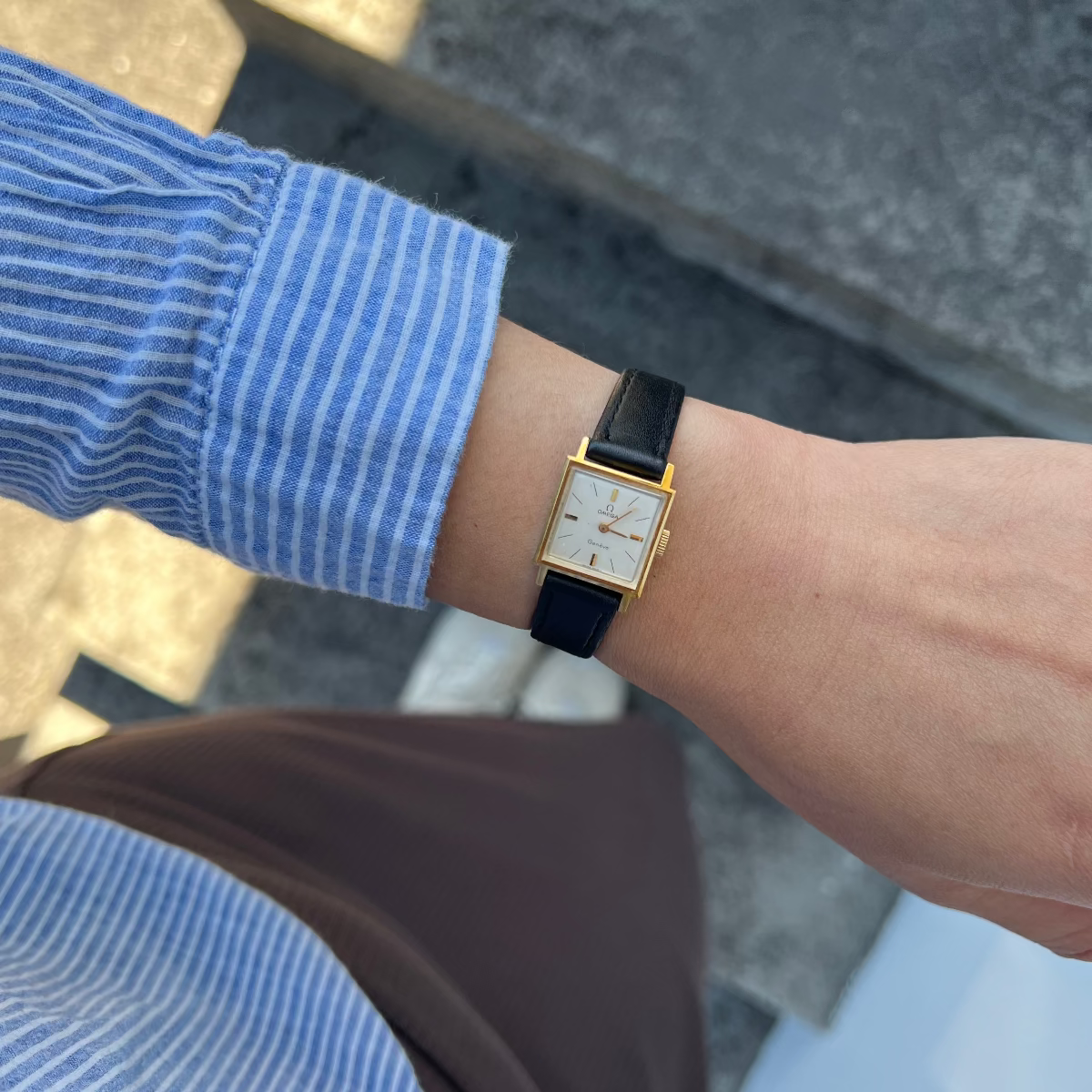 Omega Geneve Square Gold Tone Women’s Watch