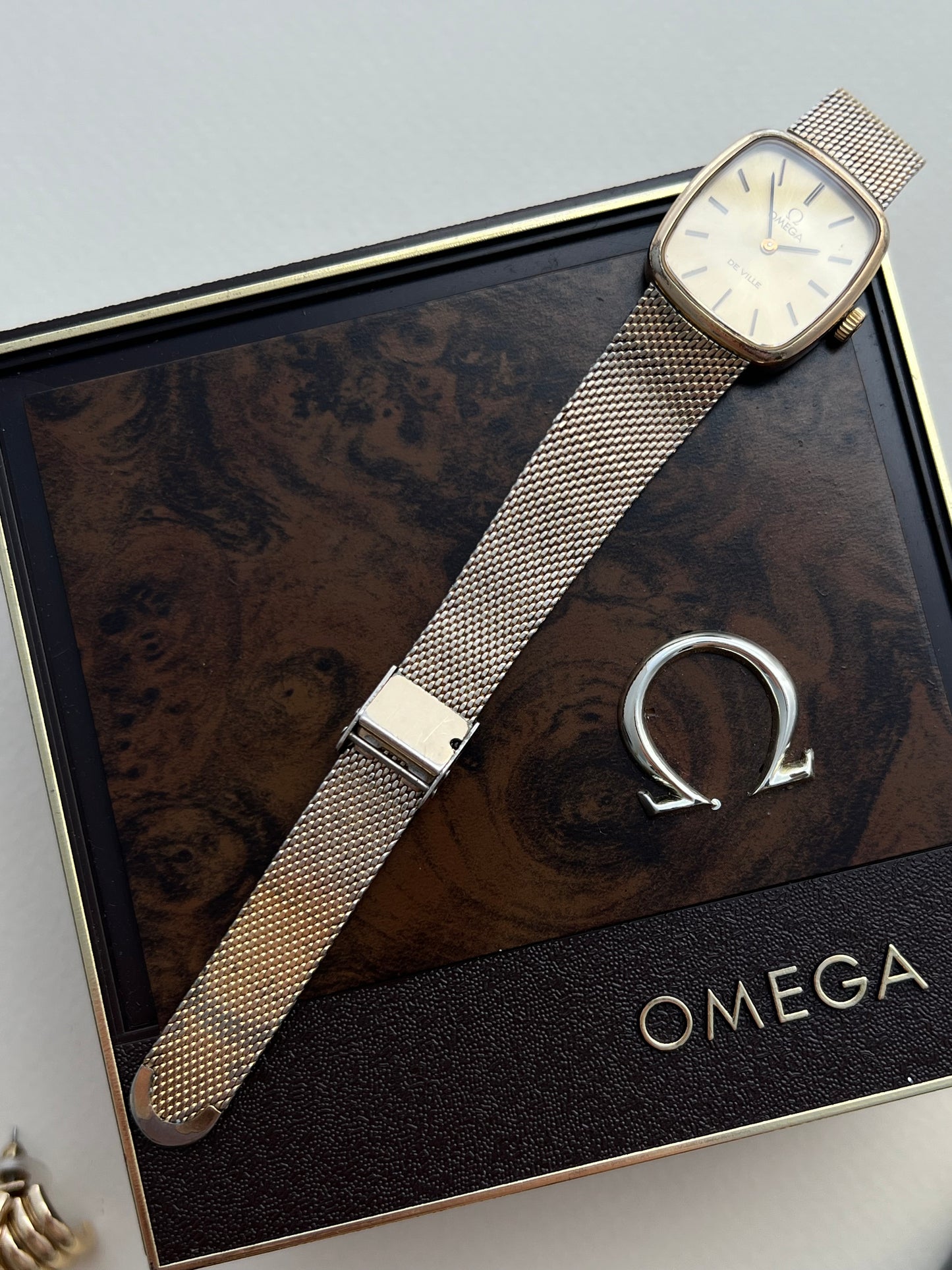 Omega De Ville Gold Women’s Watch on Milanese Mesh Bracelet