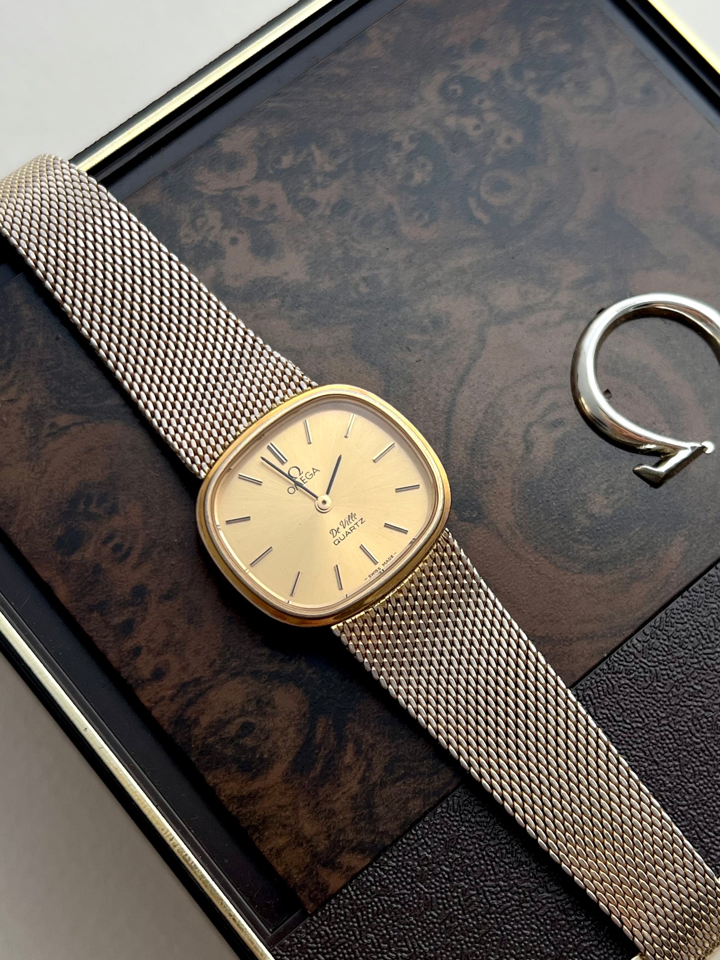 Omega De Ville Gold Women’s Watch on Milanese Mesh Bracelet