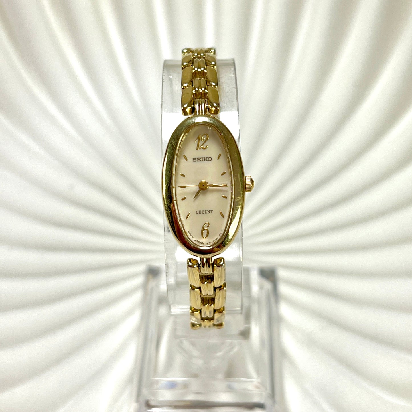 Seiko Lucent Gold Tone Oval Bracelet Women's Watch