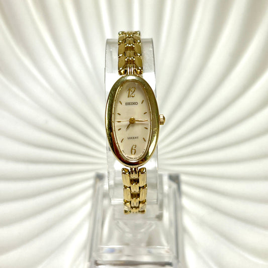 Seiko Lucent Gold Tone Oval Bracelet Women's Watch