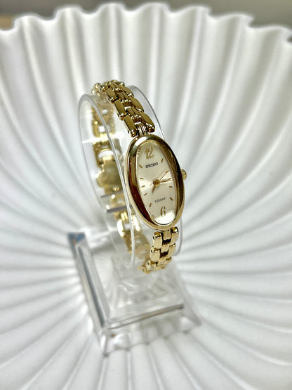 Seiko Lucent Gold Tone Oval Bracelet Women's Watch