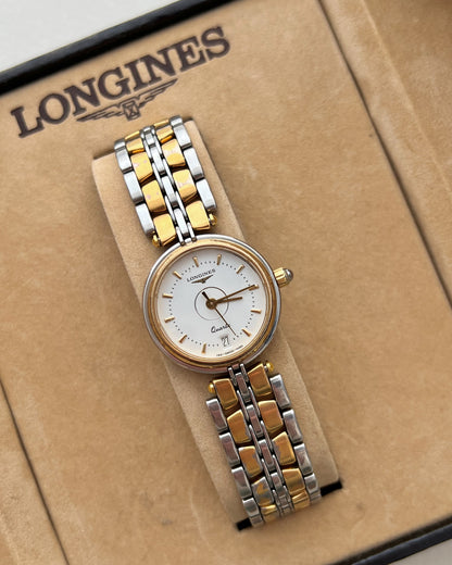 Longines Flagship White Dial Two Tone Ladies Watch