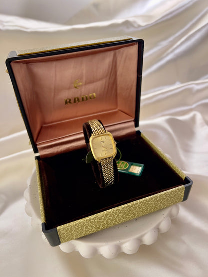 Rado Elegance Gold Toned Tank Woman's Watch