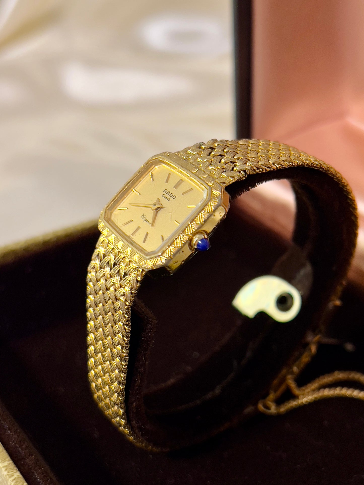 Rado Elegance Gold Toned Rectangular Woman's Watch