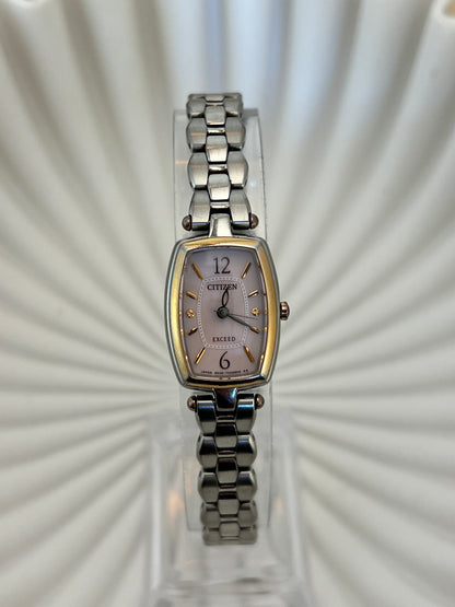 Citizen Exceed Pink Stardust Dial Two Tone Bracelet Watch