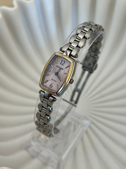 Citizen Exceed Pink Stardust Dial Two Tone Bracelet Watch