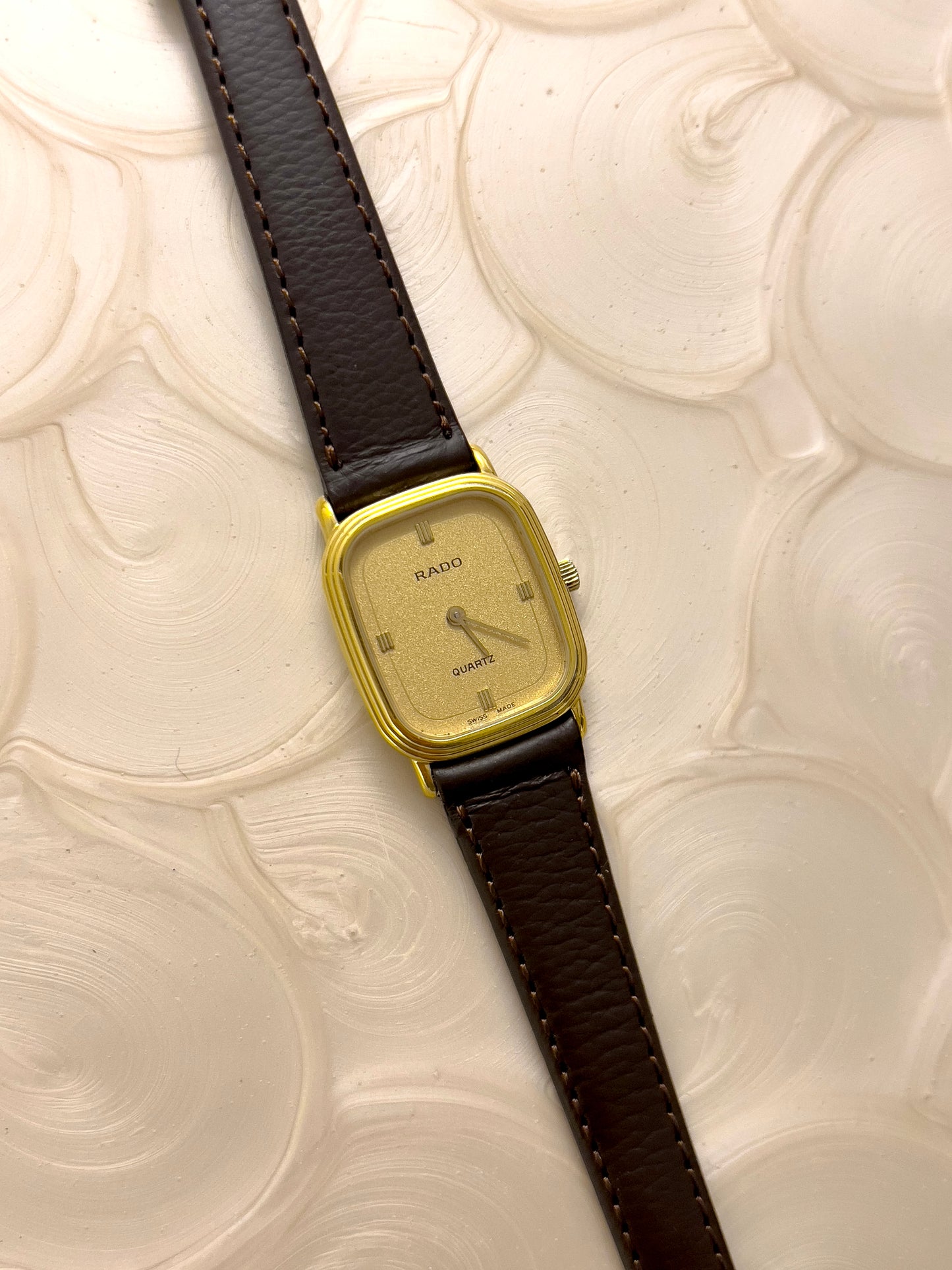 Rado Cushion Triple Stepped Bezel Case Woman's Watch