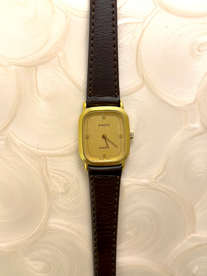Rado Cushion Triple Stepped Bezel Case Woman's Watch