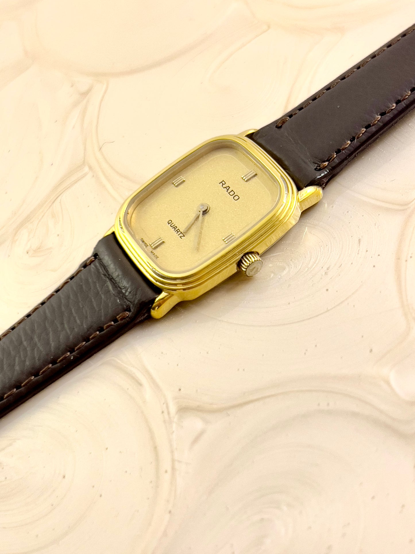 Rado Cushion Triple Stepped Bezel Case Woman's Watch