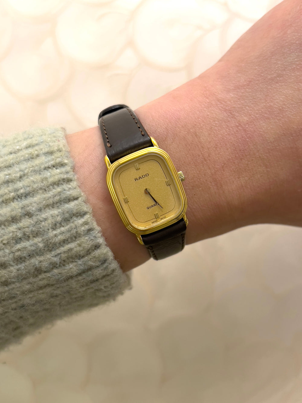 Rado Cushion Triple Stepped Bezel Case Woman's Watch