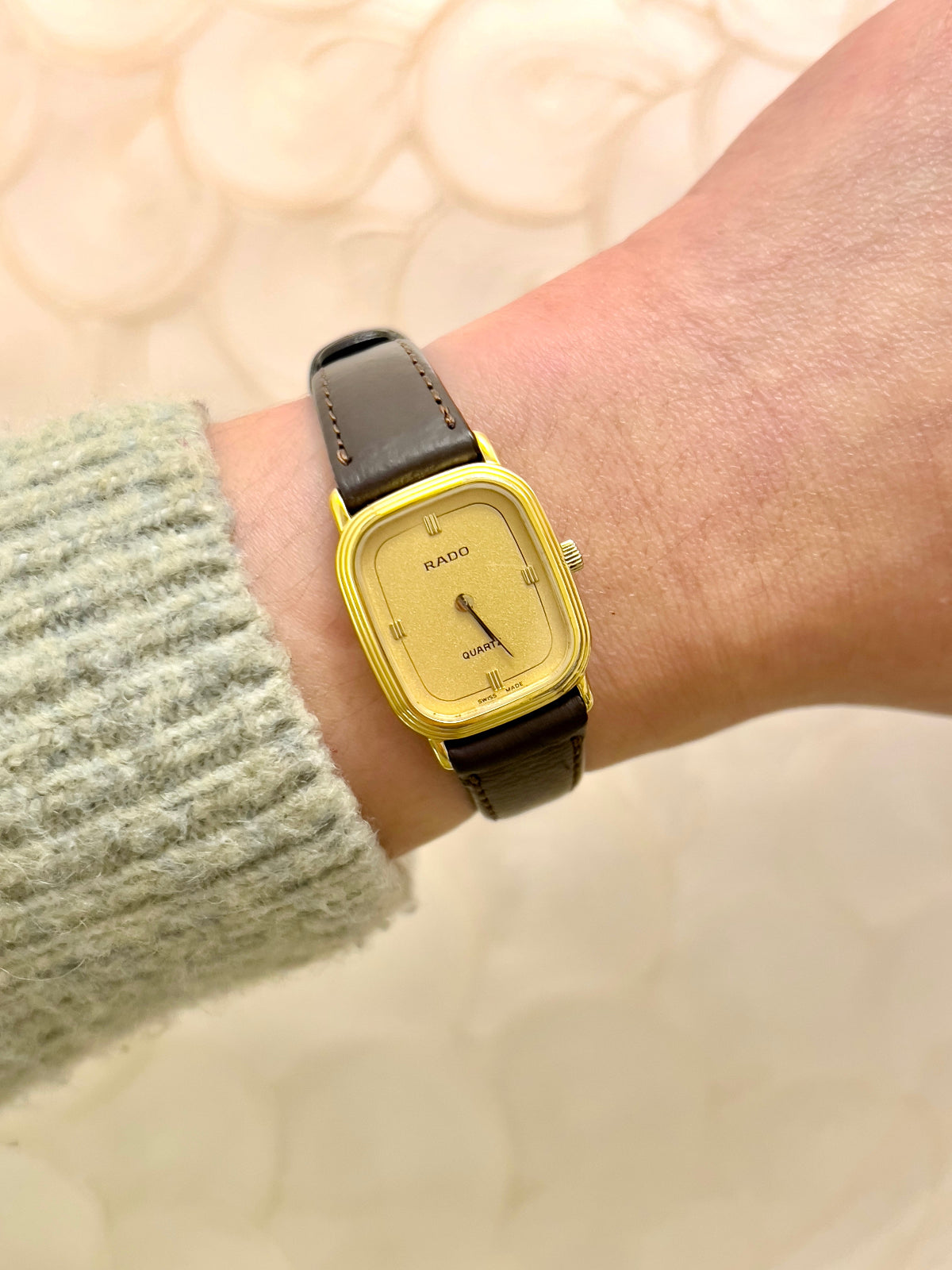 Rado Cushion Triple Stepped Bezel Case Woman's Watch