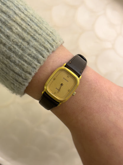 Rado Cushion Triple Stepped Bezel Case Woman's Watch