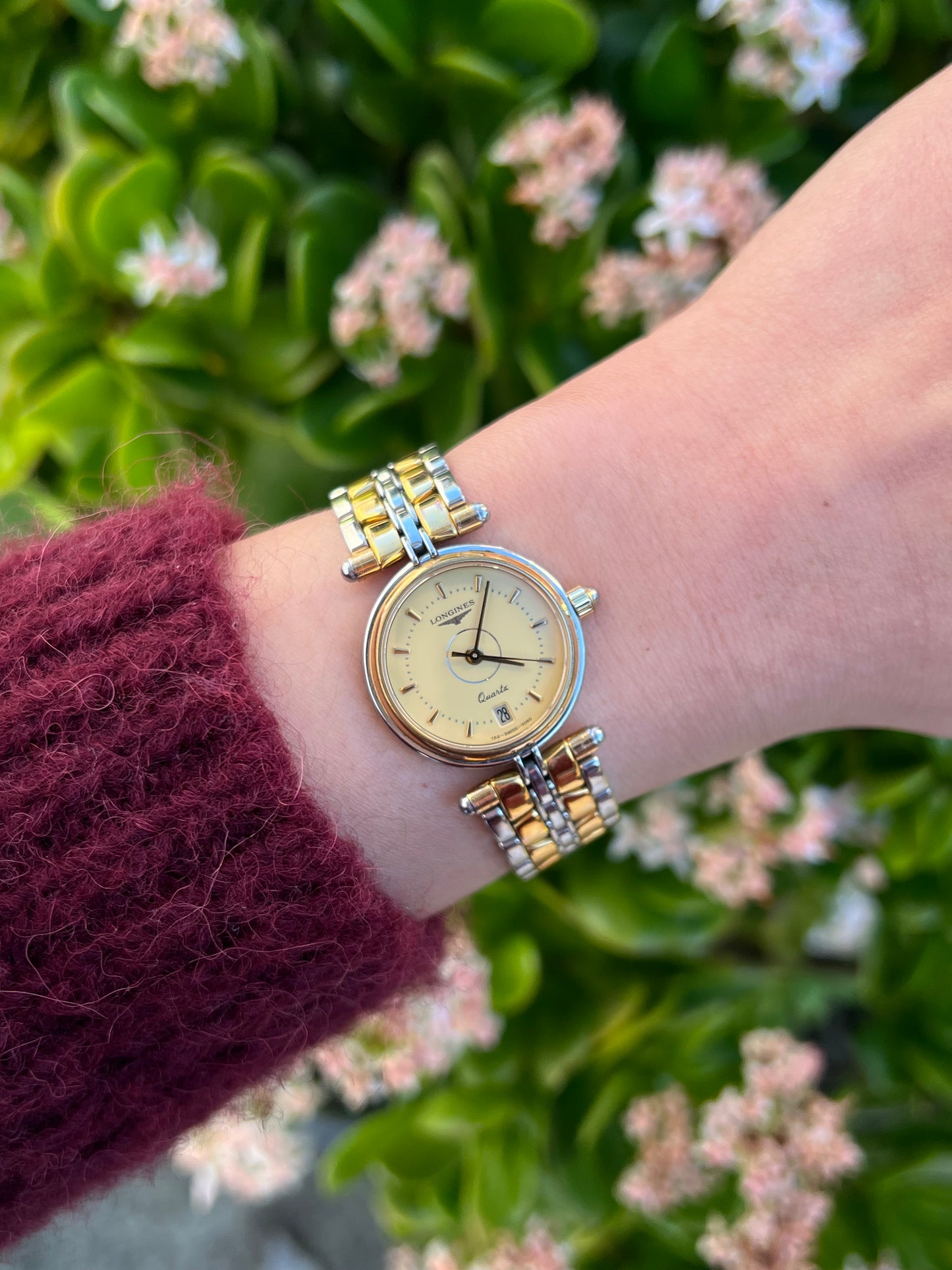 Longines Flagship Champagne Dial Two Tone Ladies Watch