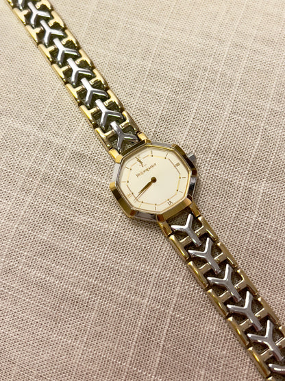 YSL Octagonal Two Toned Woman's Watch