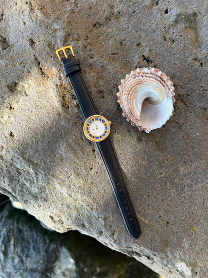 Yves Saint Lauren "Jewelled Halo" Watch in Shades of Blue